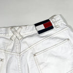 Vintage 2002 Tommy Hilfiger White Baggy Carpenter Jean Shorts