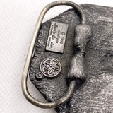 Vintage 1990 Harley Davidson Eagle Black Enamel USA Belt Buckle