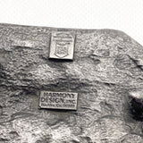 Vintage 1990 Harley Davidson Eagle Black Enamel USA Belt Buckle