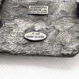 Vintage 1990 Harley Davidson Eagle Black Enamel USA Belt Buckle