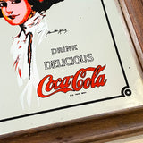 Vintage 80's Coca-Cola Lady Carnival Mirror