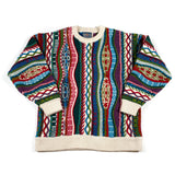 Vintage 80's Geccu Merino Wool 3D Knit Crewneck Sweater