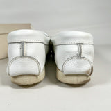 Vintage 90's Minnetonka White Leather Beaded Moccasins Shoes