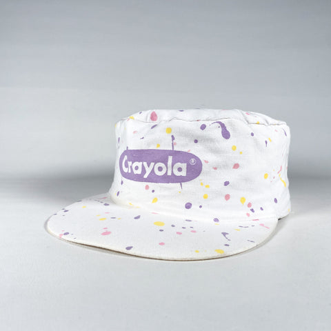 Vintage 1989 Crayola Crayons Splatter Painters Cap Hat
