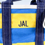 Vintage Y2K LL Bean Striped Mini "JAL" Boat and Tote Bag