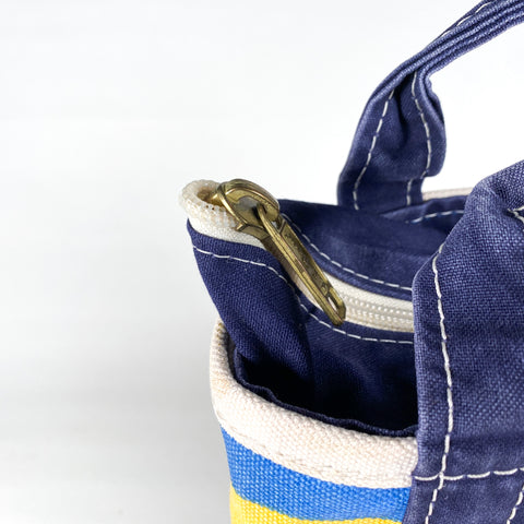 Mini Denim Canvas Bucket Bag, Retro Style Handbag For Women