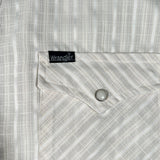 Vintage 80's Wrangler Pearl Snap White Short Sleeve Western Shirt
