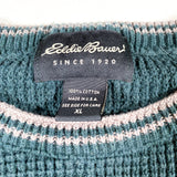 Vintage 90's Eddie Bauer Waffle Textured Crewneck Sweater