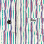 Vintage 90’s Venezia Sportswear Striped Short Sleeve Button-Up Shirt