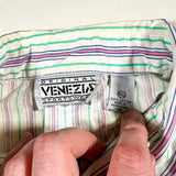 Vintage 90’s Venezia Sportswear Striped Short Sleeve Button-Up Shirt