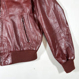 Vintage 80's Wilson Red Leather Moto Jacket