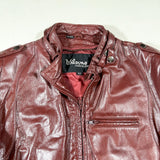 Vintage 80's Wilson Red Leather Moto Jacket