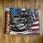 Vintage 90's Dale Earnhardt NASCAR Throw Blanket