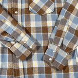 Vintage 70's Pendleton Western Wear Wool Plaid Pearl Snap Shirt