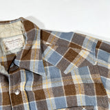 Vintage 70's Pendleton Western Wear Wool Plaid Pearl Snap Shirt