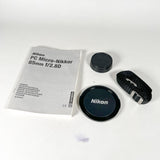 Vintage Nikon PC Micro-Nikkor 85mm f/2.8D Tilt-Shift Camera Lens