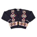 Vintage 80's Forenza Floral Knit Cardigan Sweater