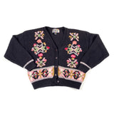 Vintage 80's Forenza Floral Knit Cardigan Sweater