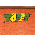 Vintage 70s "Tuffy" Hand-Screened Bulletin Board Wall Art