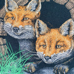 Vintage 80's Foxes in a Log Crewneck Sweatshirt