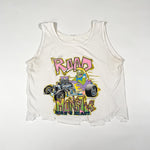 Vintage 80's Road Monster Born 2 Blast Cropped Tank Top T-Shirt