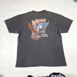 Vintage 90's Waugh Harley Davidson Orange VA T-Shirt