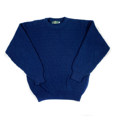Vintage 90's Orvis Cable Knit Cotton Crewneck Sweater