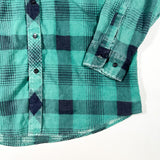 Vintage 90’s Wilderness Green Plaid Flannel Shirt