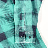 Vintage 90’s Wilderness Green Plaid Flannel Shirt
