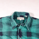 Vintage 90’s Wilderness Green Plaid Flannel Shirt