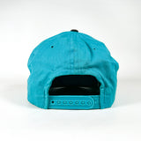 Vintage 90s Florida Marlins Teal Black Snapback Hat