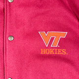 Vintage Y2K Virginia Tech Hokies Varsity Wool Leather Jacket