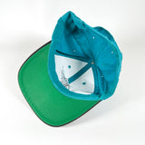 Vintage 90s Florida Marlins Teal Black Snapback Hat