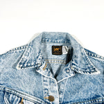 Vintage 80's Lee Riders USA Made Kids Acid Wash Denim Jacket