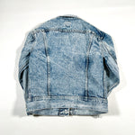 Vintage 80's Lee Riders USA Made Kids Acid Wash Denim Jacket