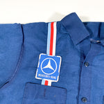 Vintage 80's Mercedes-Benz Mechanic Work Button Up Shirt