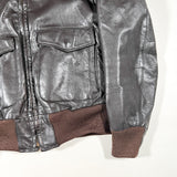 Vintage 80’s L.L. Bean Leather Bomber Jacket Sherpa Lined Jacket