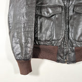 Vintage 80’s L.L. Bean Leather Bomber Jacket Sherpa Lined Jacket