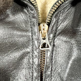 Vintage 80’s L.L. Bean Leather Bomber Jacket Sherpa Lined Jacket