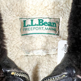 Vintage 80’s L.L. Bean Leather Bomber Jacket Sherpa Lined Jacket