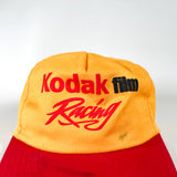 Vintage 90s Kodak Film Racing Yellow Red Snapback Hat