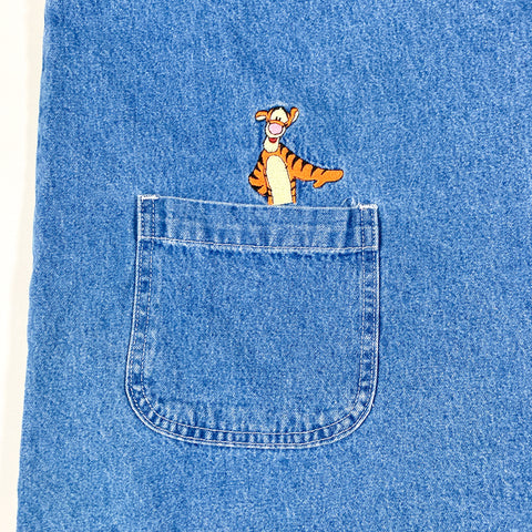winnie the pooh denim dress Vintage Disney Store Jumper | & Piglet Winnie the Pooh Picnic Dress