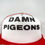 Vintage 80's Damn Pigeons Poop Novelty Trucker Hat