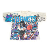 Vintage 90's Charlotte Hornets Magic Johnson AOP T-Shirt