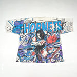 Vintage 90's Charlotte Hornets Magic Johnson AOP T-Shirt