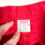 Vintage 90’s Bongo Red High-Waisted USA MAde Denim Shorts