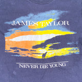 Vintage 80's James Taylor Never Die Young T-Shirt