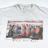 Vintage 90's Worn Out West Cowboy Boots T-Shirt