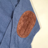 Vintage 90s Polo Ralph Lauren Shawl Collar Elbow Patch Sweatshirt