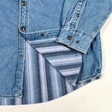 Vintage Y2K Duck Head Fleece Lined Denim Shirt Jacket